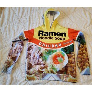 Ramen Noodle Soup Chicken Hoodie Pullover All over Print Graphic Youth medium